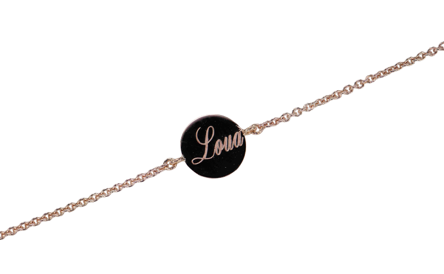 Armbandje met geboortebloemen in rosé goud 18kt